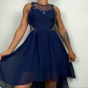 City Studio Blue Sleeveless Dress